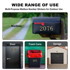 30 PCS Mailbox Numbers for Outside – 3 Complete Sets of 0-9 Self Adhesive