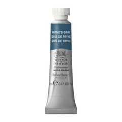 Professional Watercolor Paint 5ml Tube Payne’s Gray Artist Grade Semi-opaque