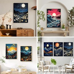 ECBEITF 6 Packs Diamond Painting 11.8×15.7 Inches, Abstract Landscape 1