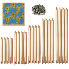 10 Sets Stretcher Bars for Needlework, 5 Sizes Wooden Canvas Stretcher Bars w