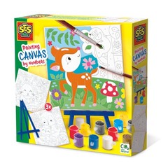 SES Creative Painting by Numbers Canvas – Forest Animals 3X Painting numbers for