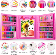 Vigorfun Art Supplies, 240-Piece Drawing Art Kit, Gifts for Kids Girls Boys Teen
