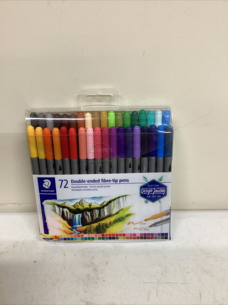 Staedtler 72ct Double Ended Fiber-Tip Pens (3.0mm & 0.5-0.8mm)