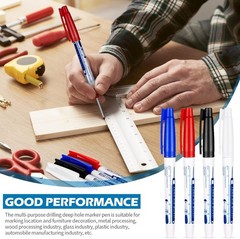 4 Pcs Deep Markers Long Nose Waterproof Deep Hole Marker Carpenter Ink 30 mm…