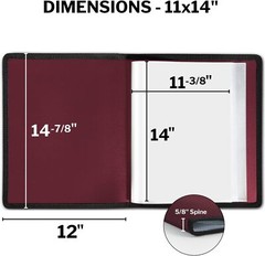 Dunwell Large Art Portfolio 11×14 (Ruby) – Folder for 11×14″, Ruby