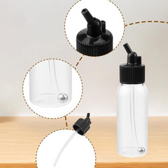 Plastic Jar Bottles Airbrush Paint Bottles 30ML Dual-Action Siphon Suction Feed