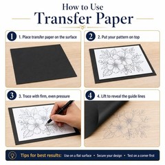 psler 100 Sheets Carbon A4 (100 Sheet with 3PCS Embossing Stylus), Black