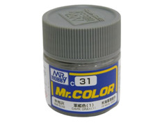 Mr. Hobby C31 Mr. Color Semi Gloss Dark Gray (1) Lacquer Paint 10ml – US