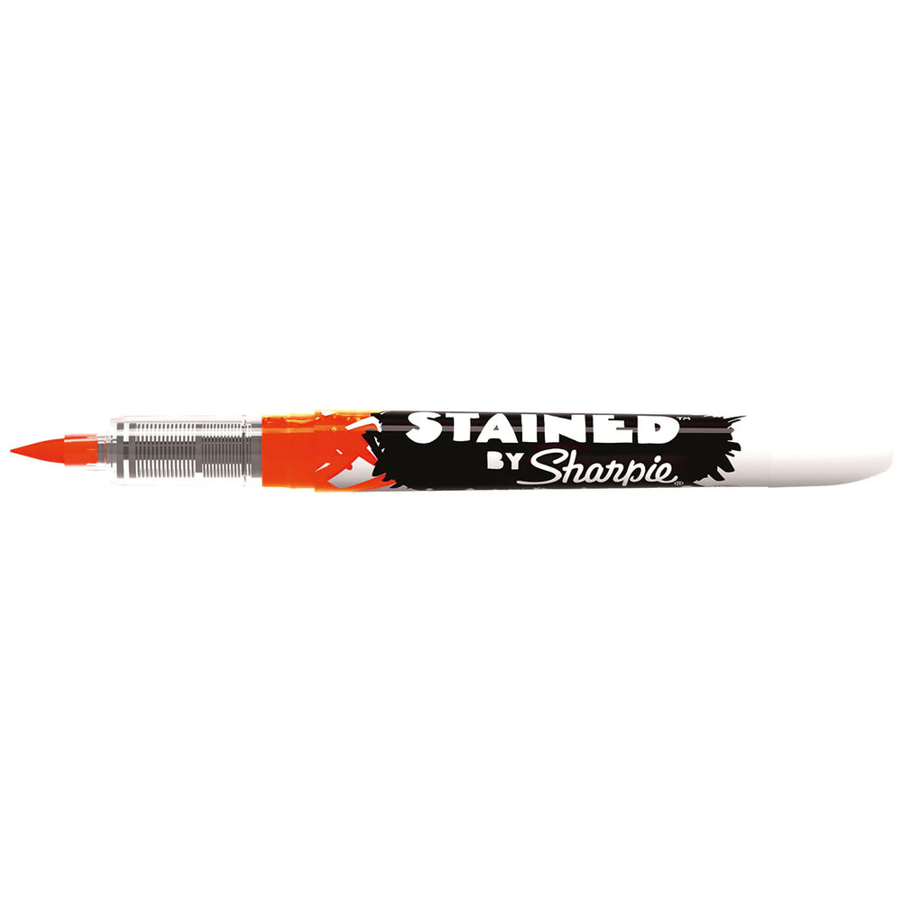 1x Sharpie Stained Fabric Ink Marker Pen Brush Tip Orange