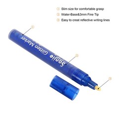 3Pcs Liquid Chalk Marker Pen Flash Drawing Highlighter Pen Dark Blue