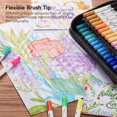 Fine & Brush Tip Markers in Portable Case – 105 Colors