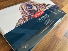 Derwent Coloursoft Set of 72 Pencils New Sealed Damaged Tin