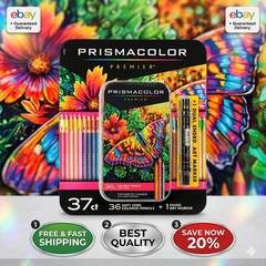 Prismacolor 92885T Premier Colored Pencils, Soft Core – 36 Piece