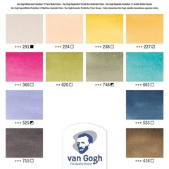 Van Gogh Watercolor Paint Set, Plastic Pocketbox, 12-Half Pan Muted Colors Se…