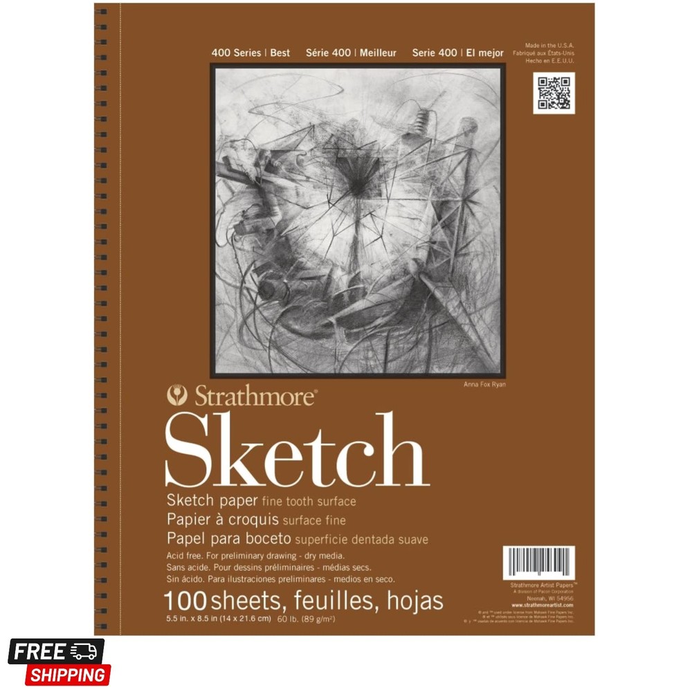 400 Series Sketch Pad, 5.5×8.5 inch, 100 Sheets – Artist Sketchbook for Drawi…