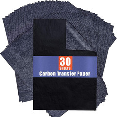 30 Pcs Black Graphite Paper for Tracing Drawing Patterns on Wood Projects Canvas