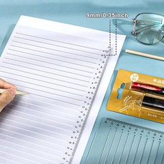 Line Stencil Straight 0.35inch Spacing Plastic transparent