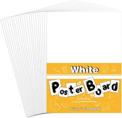 11×14 White Poster Boards Heavyweight Blank Art Display Paper 50 Pack