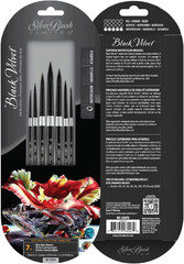 Wc-3207S Black Velvet Must-Have Rounds Set, Paintbrushes for Watercolor, Gouache
