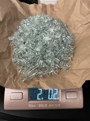 2 Lbs. Broken Tempered Glass for Craft & Art Projects – Clear, approx 1/4″ Thick