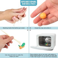 Polymer Clay 50/85 Colors, Oven Bake Molding Clay Kit, DIY Starter Kit with Tool