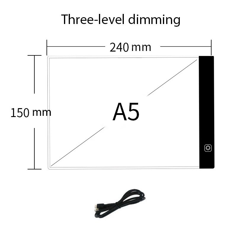 New LED Drawing Copy Pad 3 Level Dimmable Board Animation Painting Toy
