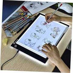 Light Box Drawing Pad, 12000 Lux LED Tracing Board USB Powered (Not A4 Black