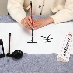 Chinese Calligraphy Drawing Felt Mat Sumi Xuan Paper Painting Desk Pad Gray