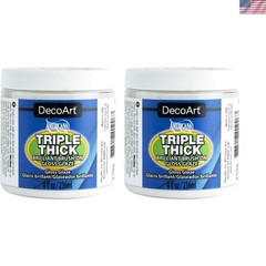 2 Pack DecoArt Triple Thick Gloss Glaze – Jar, 8fl oz