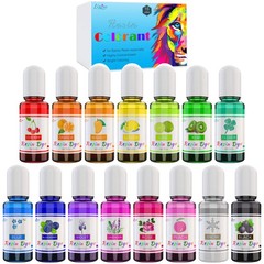 Epoxy Resin Pigment – 15 Color Liquid Dye – Highly Clear,White