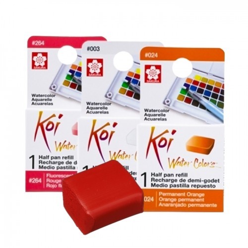 [New] Sakura Koi Watercolor Half Pan Refill – Choose Your Color (84 Shades)