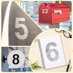 30 Pcs Number Stencils Reusable Plastic Alphabet Crafts Lettering Kit Set
