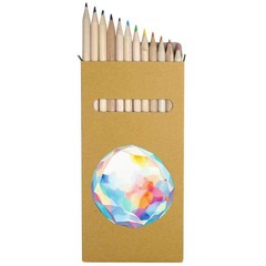 12 x ‘Opal Crystal’ Long 178mm Coloured Pencils / Pencil Set (PE00095551)