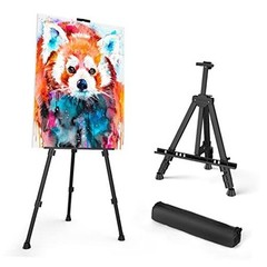 Art Painting Artist Easel Stand, Portable Adjustable Aluminum Black – 1pack