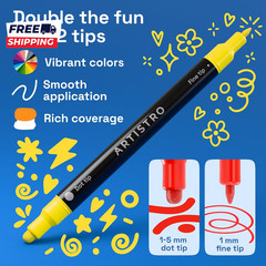 36 Precision Dual Tip Acrylic Paint Markers Paint Pens Set with Dot & Fine Tips