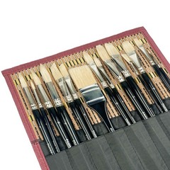 Natural Bristle Professional Paintbrushes Set | 15PCS Long Handled Paint Brushes