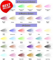 Airbrush Paint Set 36 Colors w 4 Thinners Acrylic 40 Bottles – US