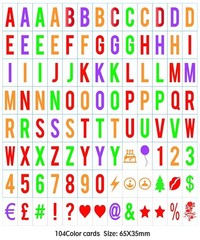 293 PCS Cinematic Lightbox Letter Set, A4, 104 Black, 104 Multi-Color, 85 Icons