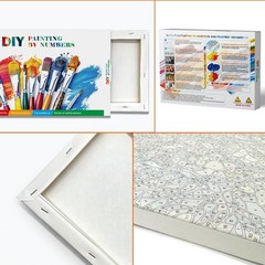 Paint by Numbers Kit for Adults with 8 x 12 inches, Lakeside Landscape