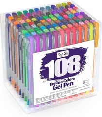 Vibrant 108-Color Gel Pen Set for Creative Journaling & Doodling – Non-toxic