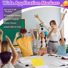24 Pcs Washable Markers Bulk Broad Line Markers Coloring Conical Tip Large pe…