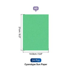 Cyanotype Paper,24 Sheet Sun Print Paper Green Crafts, 5.8×8.3″