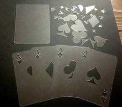 Game Playing Original Poker Cards Size Ace Diamond Club Heart Spade Stencil