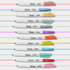 S-Note Creative Markers, Pastel Highlighters, Art Marker Set, Assorted Colors, C