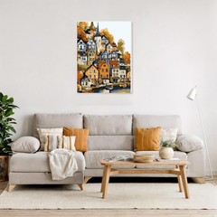 NAIMOER Countryside Paint by Numbers Kits for 12×16 inches,