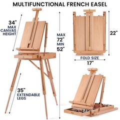 196Pcs Deluxe Artist Painting Set with French Easel