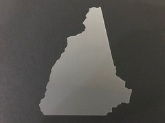 New Hampshire #1 Stencil 10mm or 7mm Thick, States, College, Outline, Crafts