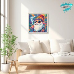 KEYIFA 5D Diamond Painting Smoking Gnome 30x30cm, Colorful – Dwarf