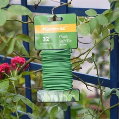 Plant Ties – 32.8ft Soft Twist Ties Green TPR Garden Ties Supply, for Support…
