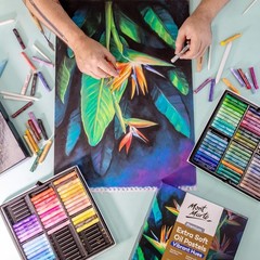 Extra Soft Oil Pastels Vibrant Hues 120pc, Assorted Bright Colors, Vibrant, …